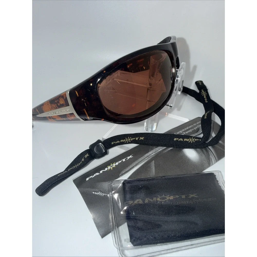 Panoptx VORTEX Official Sunglasses Motorcycle Tortoise Frame Foam- Strap & Cloth